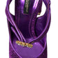 Elegant Purple Ankle Strap Heels