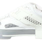 Elegant White Leather Low Top Sneakers
