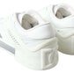 Elegant White Leather Low Top Sneakers