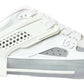Elegant White Leather Low Top Sneakers