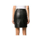 Chic Sheepskin Mini Skirt with Maxi Zip Detail