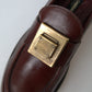 Elegant Bordeaux Leather Dress Loafers