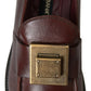 Elegant Bordeaux Leather Dress Loafers