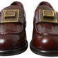 Elegant Bordeaux Leather Dress Loafers