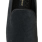 Elegant Gray Velvet Loafers for Men
