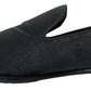 Elegant Gray Velvet Loafers for Men