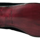 Elegant Black Velvet Gold-Accent Loafers