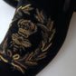 Elegant Black Velvet Gold-Accent Loafers