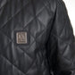 Elegant Black Leather Bomber Jacket