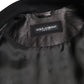 Elegant Black Leather Bomber Jacket