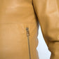 Luxurious Cream Deerskin Leather Bomber Jacket