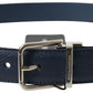 Aquamarine Blue Leather Belt