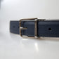 Aquamarine Blue Leather Belt