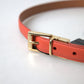 Chic Orange Leather Belt with Metal Buckle
