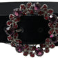 Elegant Black Crystal Embellished Leather Belt