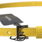 Enchanting Yellow Leather Embellished Belt