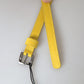 Enchanting Yellow Leather Embellished Belt