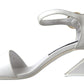 Elegant White Nappa Leather Cuban Heel Sandals