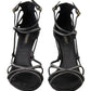 Rhinestone Stiletto Sandal Satin Shoes