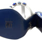 Elegant White & Blue Gemstone Embellished Sandals