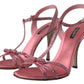 Elegant Pink Ankle Strap Sandals
