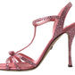 Elegant Pink Ankle Strap Sandals