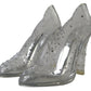 Crystal Embellished Transparent Pumps