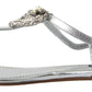 Elegant Silver Flat Sandals with Heart Detail