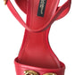 Red Stiletto Sandal Heels