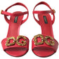 Red Stiletto Sandal Heels