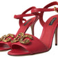 Red Stiletto Sandal Heels