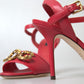 Red Stiletto Sandal Heels