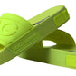 Elegant Yellow Green Slide Sandals