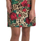 Floral Leopard Print A-Line Dress