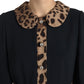 Elegant Black Midi Sheath Dress with Collar