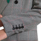 Chic Double Breasted Gray Wool Blazer
