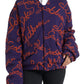 Elegant Purple Bomber Jacket