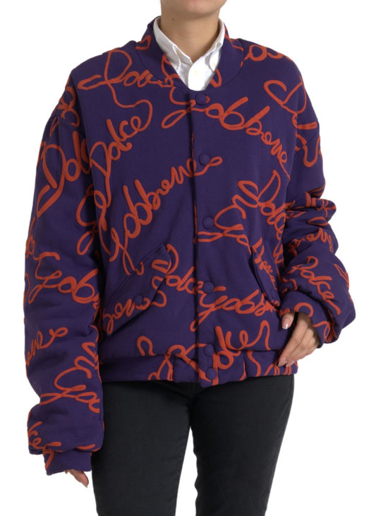 Elegant Purple Bomber Jacket