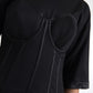 Timeless Black Silk Blend Corset Top