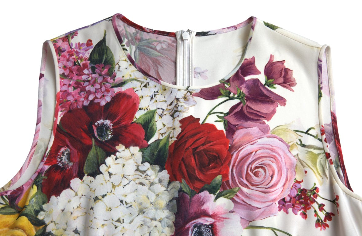 Silk Blend Floral Tank Top - Exquisite Craftsmanship