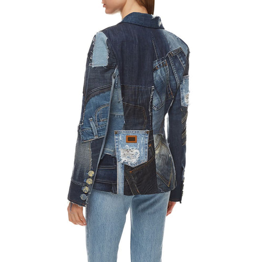 Iconic Designer Denim Jacket in Blue