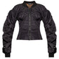 Elegant Zip Sleeve Bomber Jacket with Leopard Lining