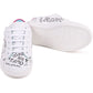 Chic White Calfskin Leather Sneakers