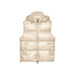 Sleeveless Hooded Down Jacket in Beige
