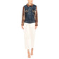 Elegant Denim Fur-Lined Jacket with Gemstones