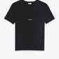 Elegant Black Cotton Tee with Logo Detail