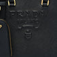 Elegant Black Saffiano Leather Shoulder Bag
