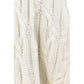 Chic White Cable Knit Winter Scarf