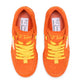 Orange Suede Sneakers with Yellow Accents