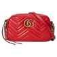 Elegant Red Quilted Leather Shoulder Bag